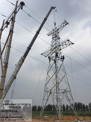 De Gegalvaniseerde Angel Steel Lattice Transmission Line Toren van 110KV 132KV