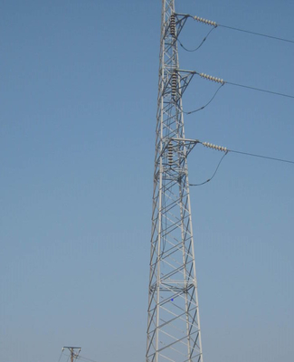 De gegalvaniseerde 33KV-Toren van het het Staalrooster van de Transmissielijn