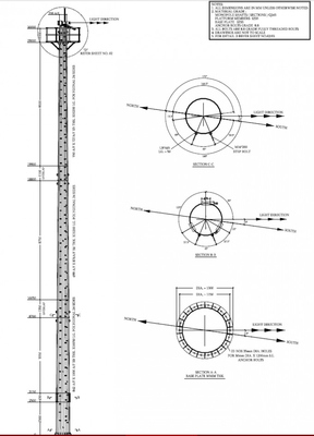 De Veelhoektelecommunicatie die van Q235B Q345B Antennemast ineenschuiven