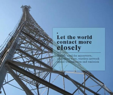 Gegalvaniseerde GSM het Staaltoren van de Antenne Monopole Telecommunicatie