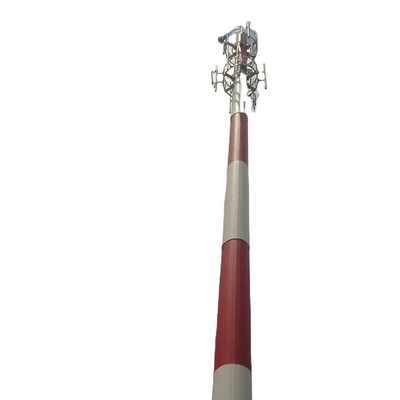 Gegalvaniseerde staal Monopole Toren voor Telecommunicatie Hete Onderdompeling
