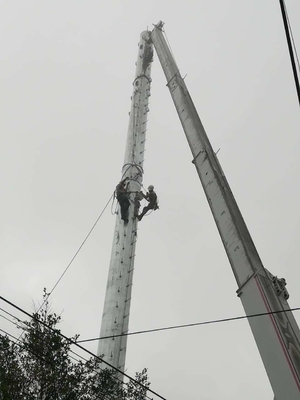 Staalq345 Monopole Communicatie Gegalvaniseerde Toren Hete Onderdompeling